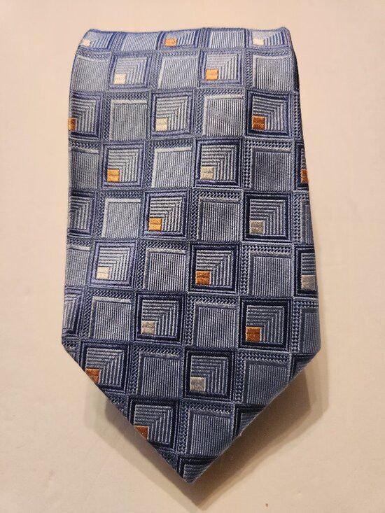 Jos. A. Bank Jos.a.bank men's new blue 100%silk tie 3 1/2" X 59 1/2" Size ONE SIZE - 1 Thumbnail
