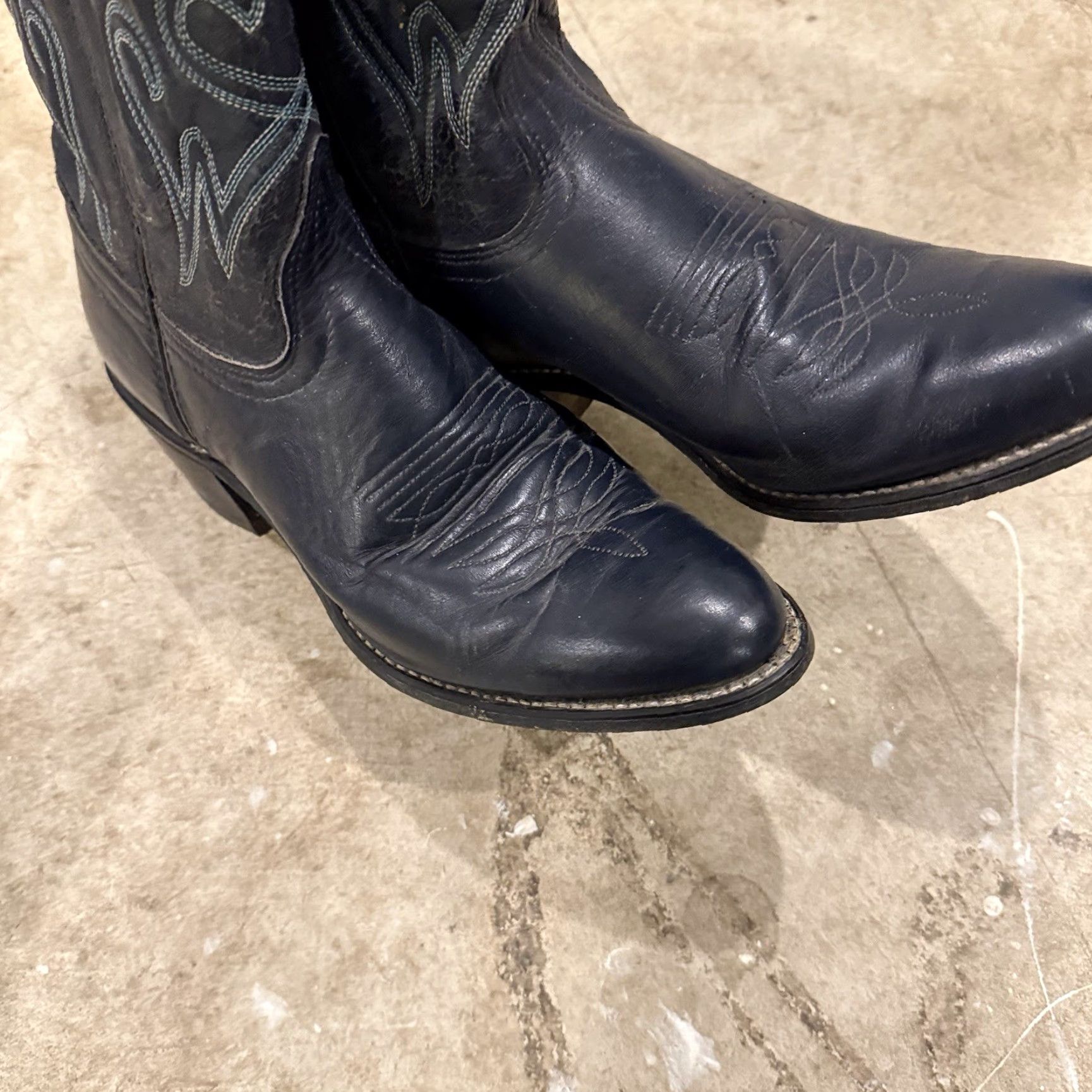 Wrangler VINTAGE Wrangler Western Blue Leather Rodeo Cowboy Boots Mens Size 9 M Size US 9 / EU 42 - 3 Thumbnail