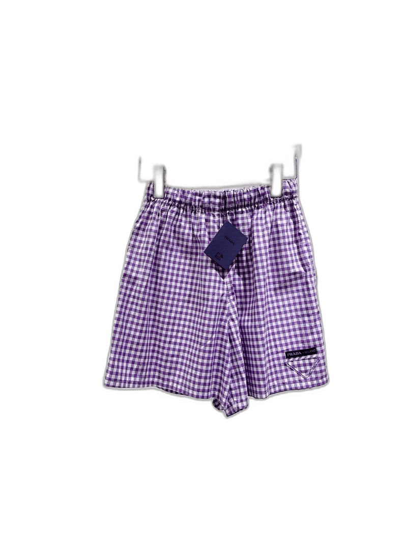 Prada New Prada HighWaisted Gingham Shorts-2506 Size 37" - 1 Thumbnail