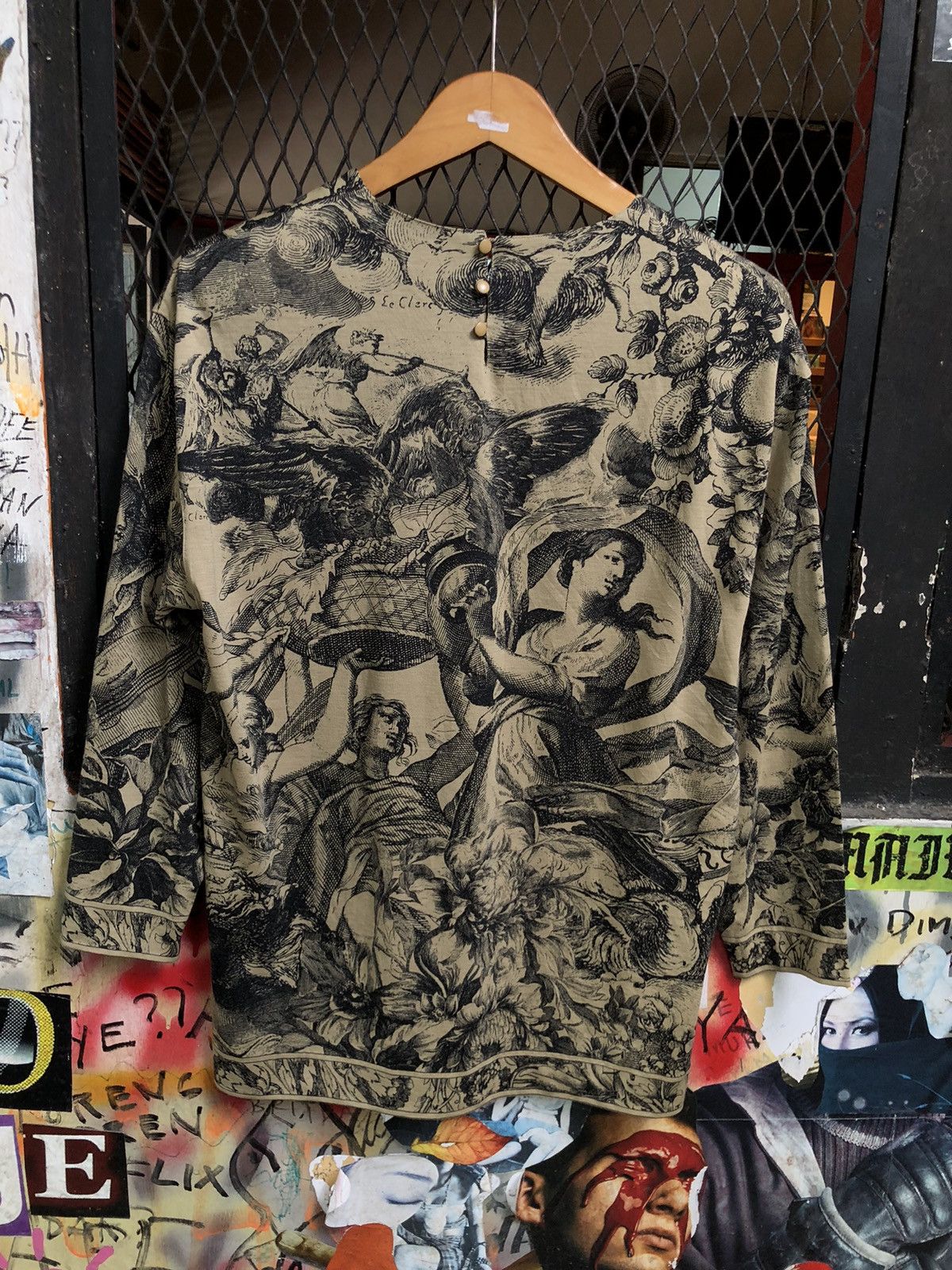 Japanese Brand JAPANESE GRISGRES MESH TOP FULL PRINT TATTO PUNK STYLE Size L / US 10 / IT 46 - 6 Thumbnail