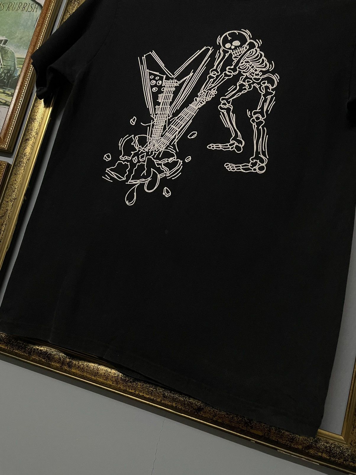 Japanese Brand Vintage Japan Designer Number Nine Skeleton Smash Guitar Tee Size US M / EU 48-50 / 2 - 4 Thumbnail