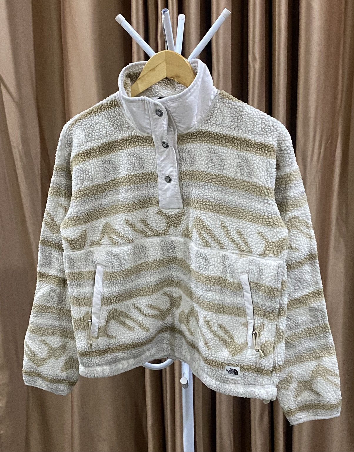 The North Face THE NORTH FACE MULTICOLOUR FLEECE HALF BUTTON JACKET Size XS / US 0-2 / IT 36-38 - 3 Thumbnail