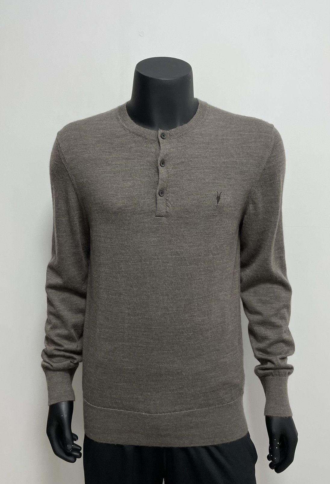 Allsaints Allsaints Mode Merino ls Henley Long sleeve Wool Sweater Size US XL / EU 56 / 4 - 1 Thumbnail