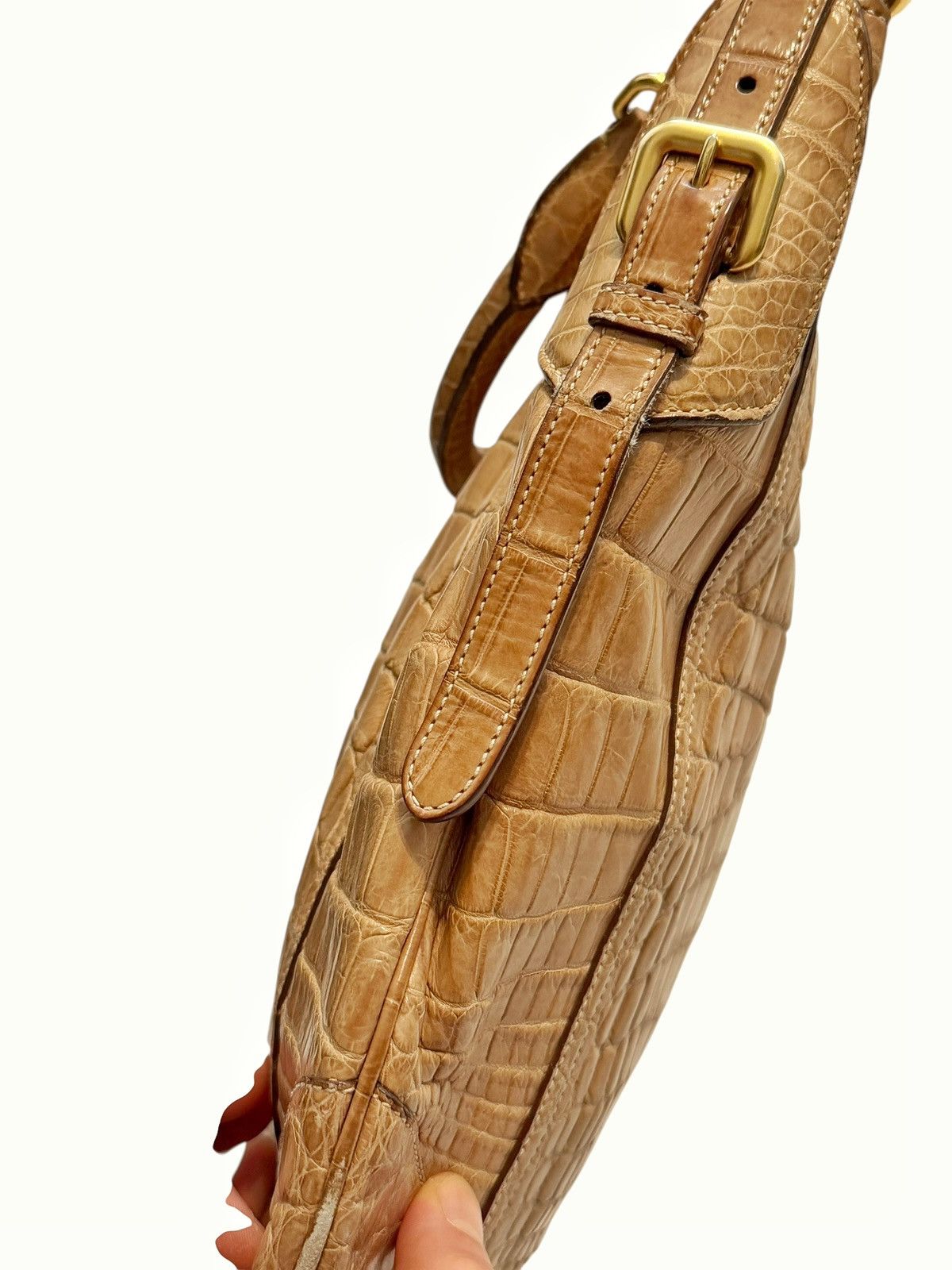 Prada $20,000 Tan Crocodile Shoulder Bag Size ONE SIZE - 8 Thumbnail