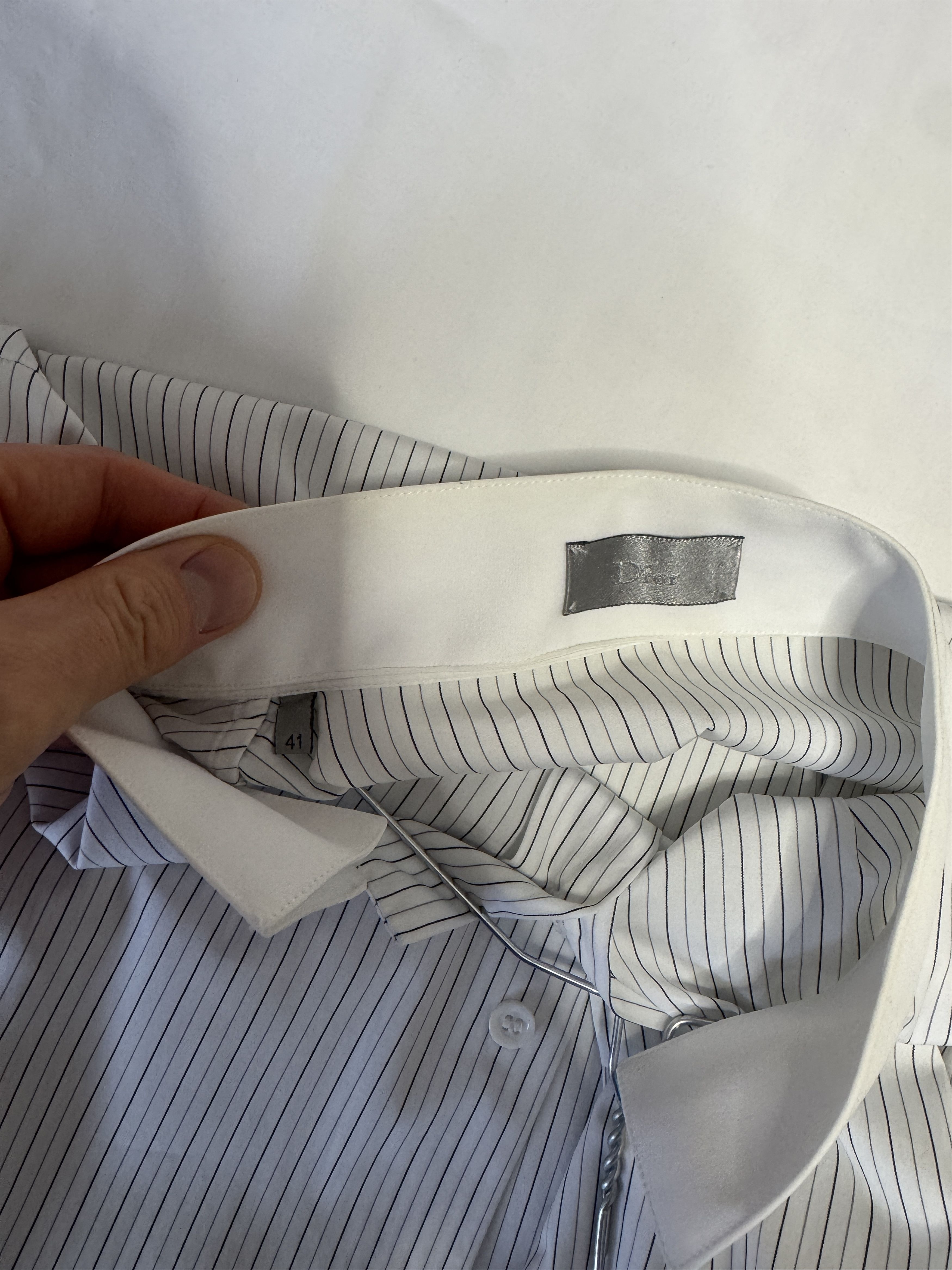 Dior Dior striped shirt size 41 slim fit Size US L / EU 52-54 / 3 - 4 Thumbnail
