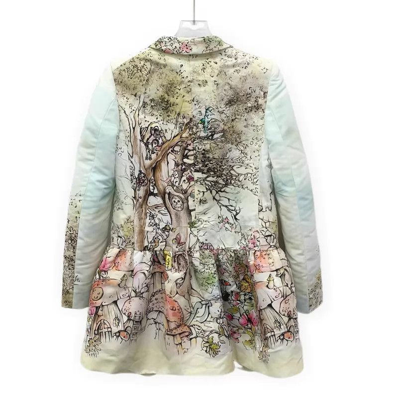 Valentino Valentino Multi-color painting, oil painting, lapel skirt Size M / US 6-8 / IT 42-44 - 2 Thumbnail