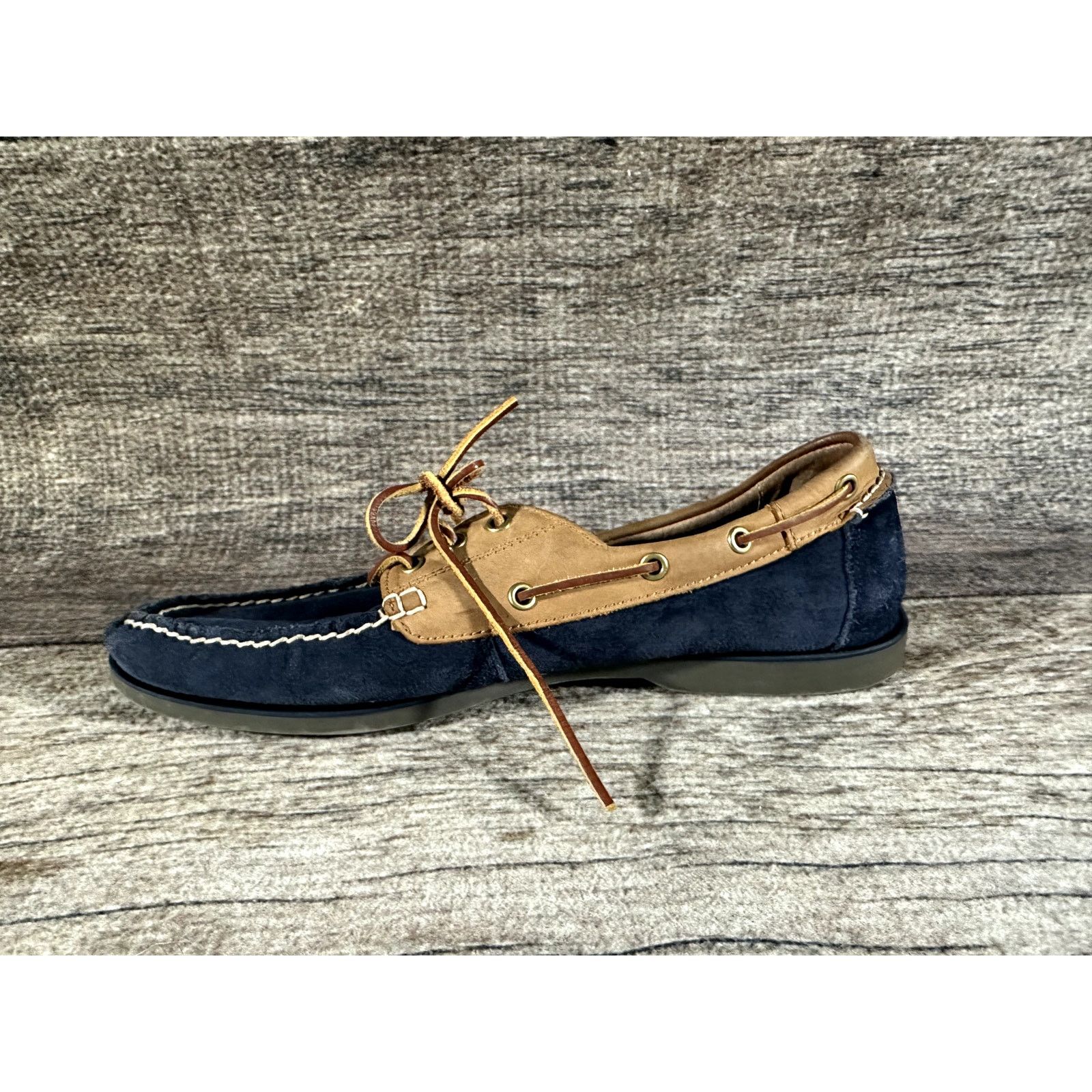 Polo Ralph Lauren Polo Ralph Lauren Bienne Boat Shoe Suede Navy Blue Men 13 D Size US 13 / EU 46 - 6 Thumbnail