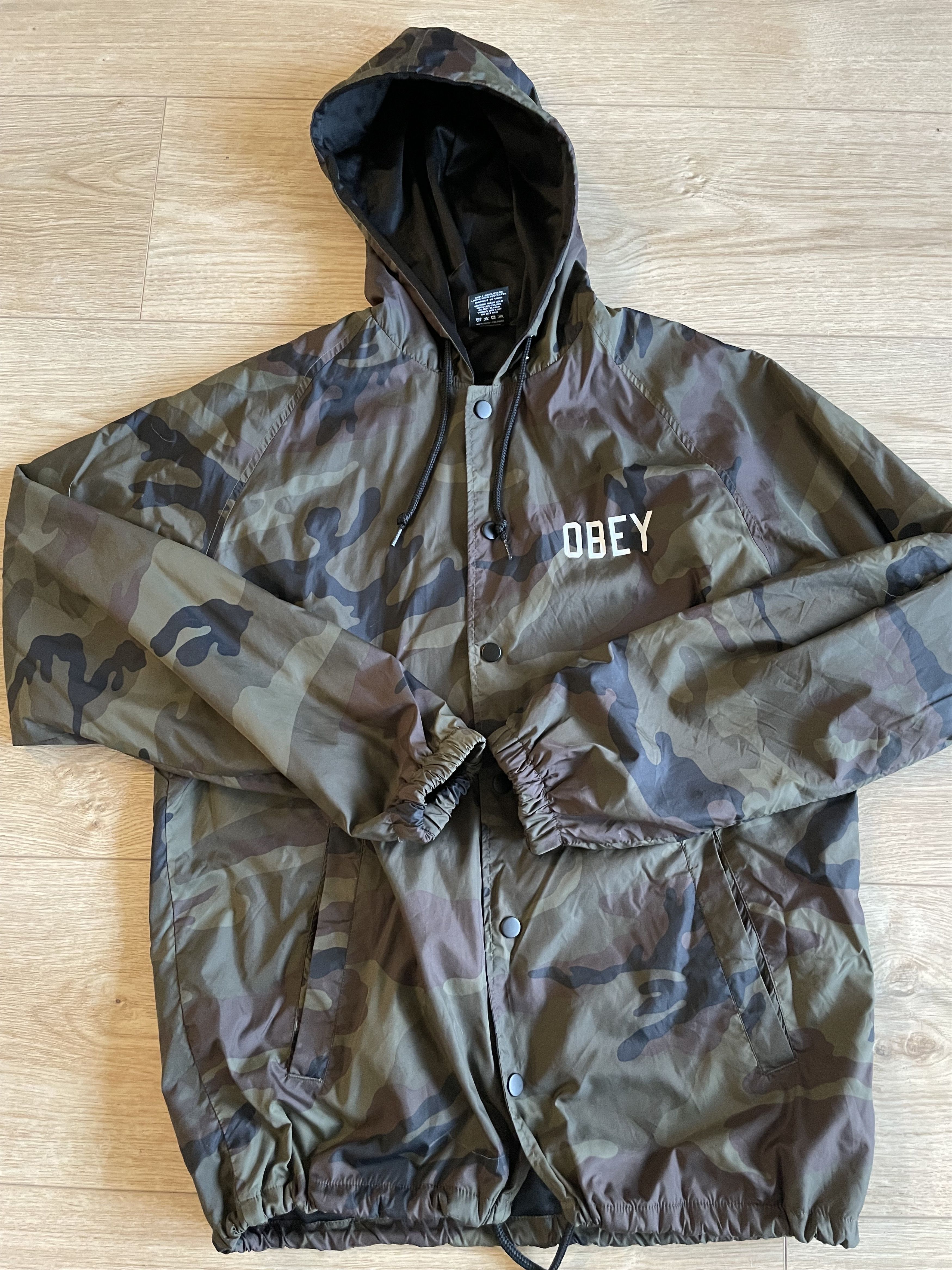 Obey Obey Hooded Camo Windbreaker Size US S / EU 44-46 / 1 - 1 Thumbnail