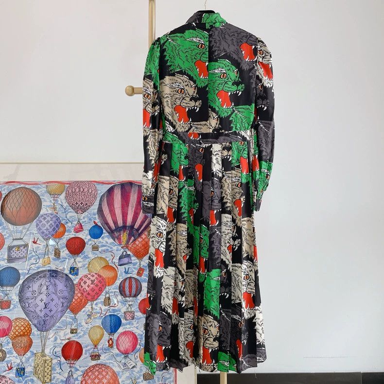Gucci Gucci Mulberry silk print dress 2504-Nextarrow Size XS / US 0-2 / IT 36-38 - 2 Thumbnail