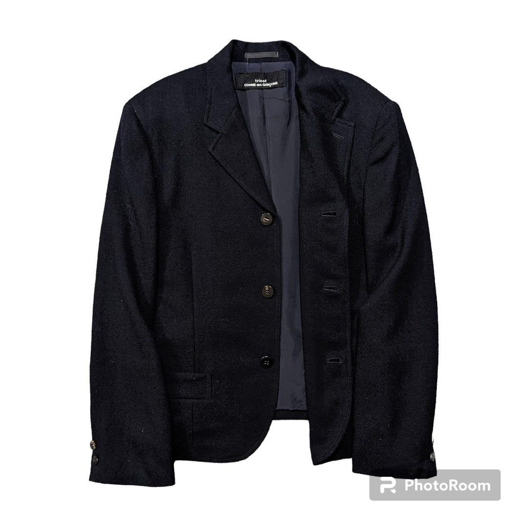 Comme des Garcons × Rei Kawakubo × Vintage 🔥Vintage AD1990 CdG TRICOT Wool Nice Design Blazer Size 36R - 1 Thumbnail