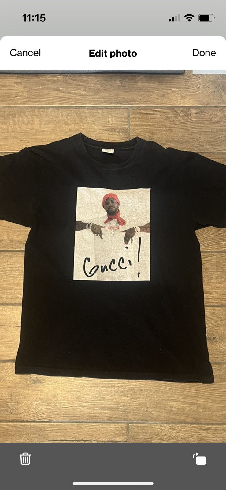 Supreme gucci mane tee black online