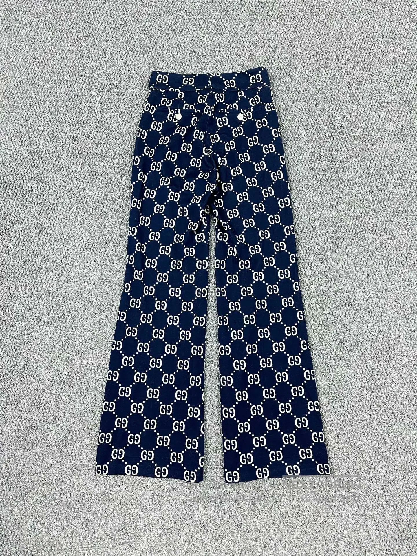 Gucci Guicci Blue double G logo flared casual pants| Size US 36 / EU 52 - 2 Thumbnail