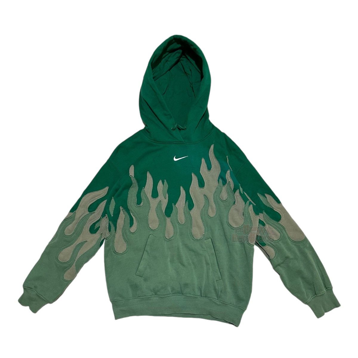 Nike Nike Center Hoodie Double flame green “Spiegel” 589 Reworked Size US M / EU 48-50 / 2 - 2 Thumbnail