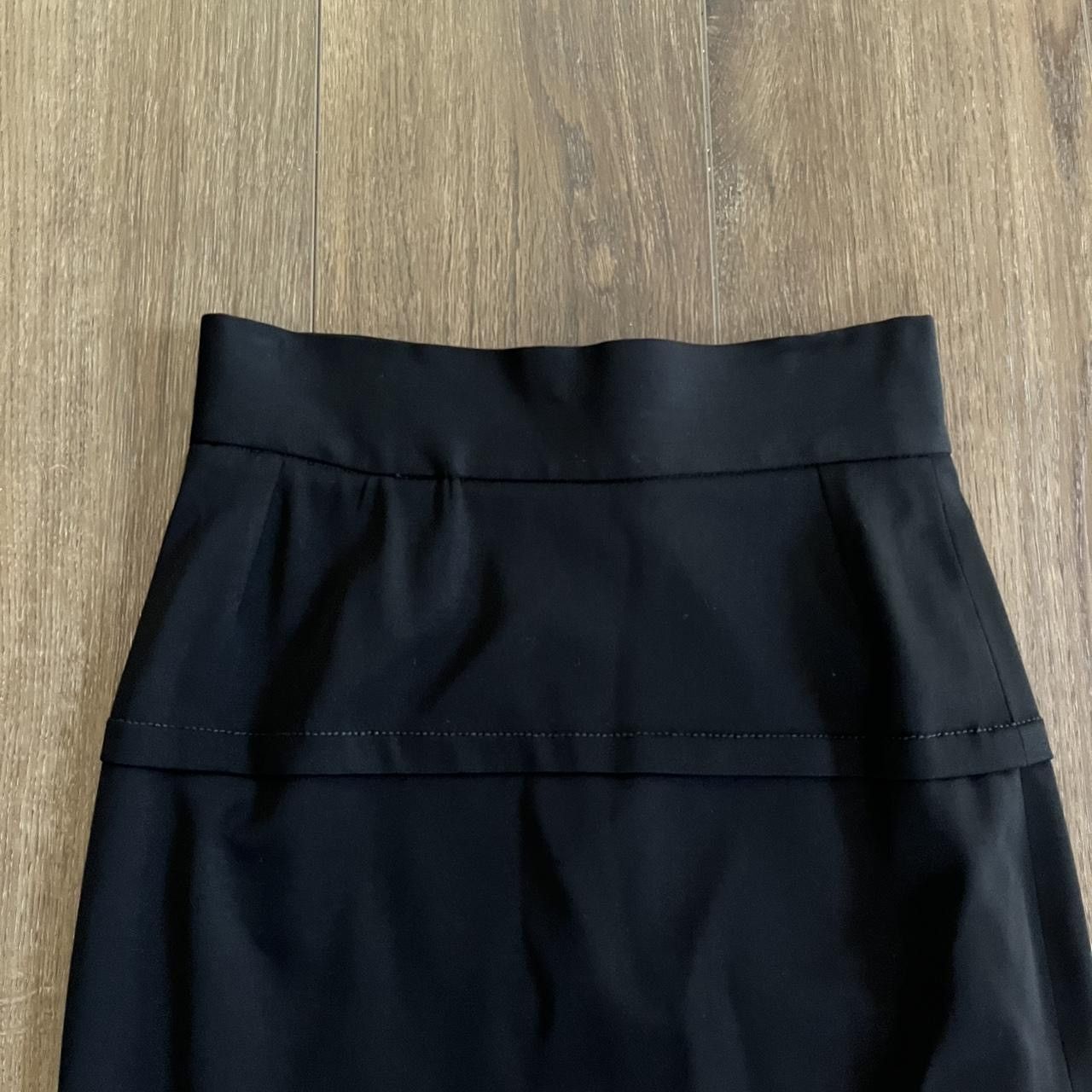 Dolce & Gabbana Vintage Dolce & Gabbana Black Wool Midi Skirt Size 26" / US 2 / IT 38 - 3 Thumbnail