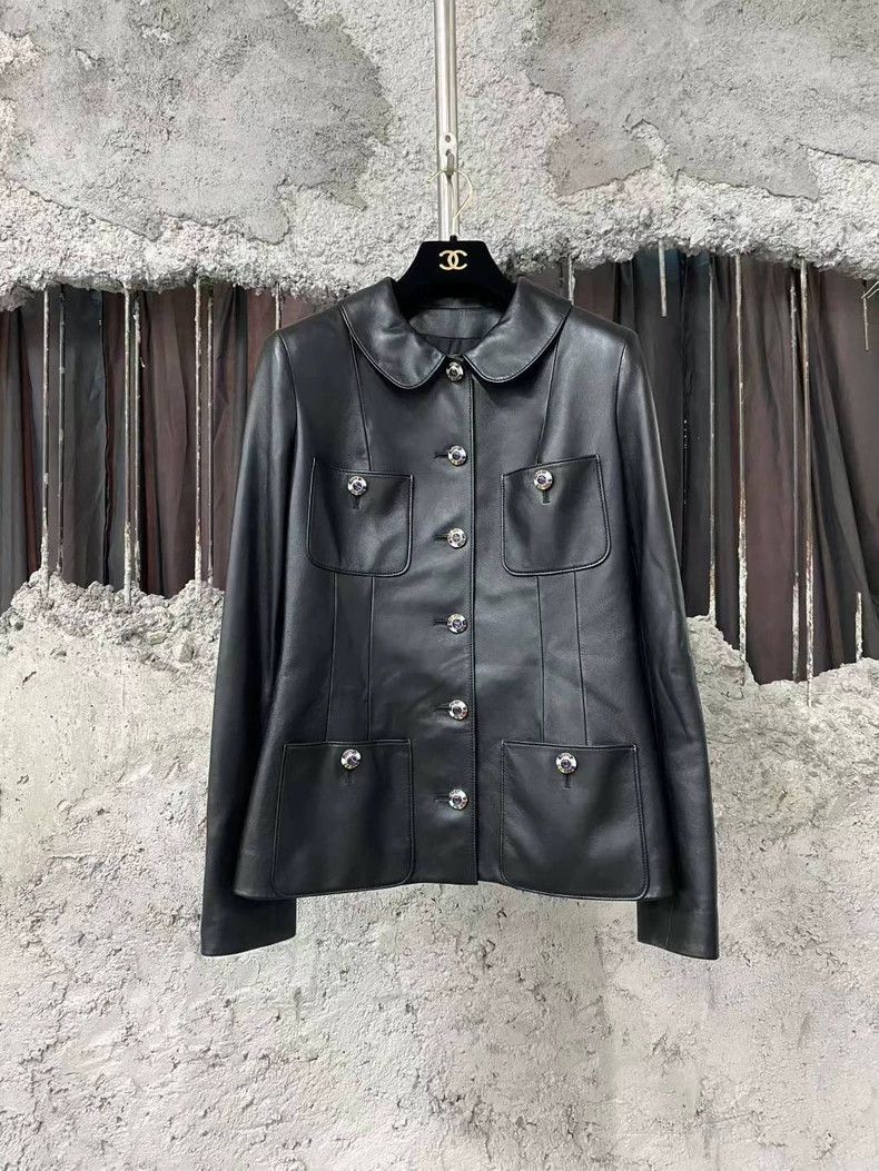 Chanel Chanel 25p black sheepskin four-pocket lapel leather jacke Size XS / US 0-2 / IT 36-38 - 1 Thumbnail