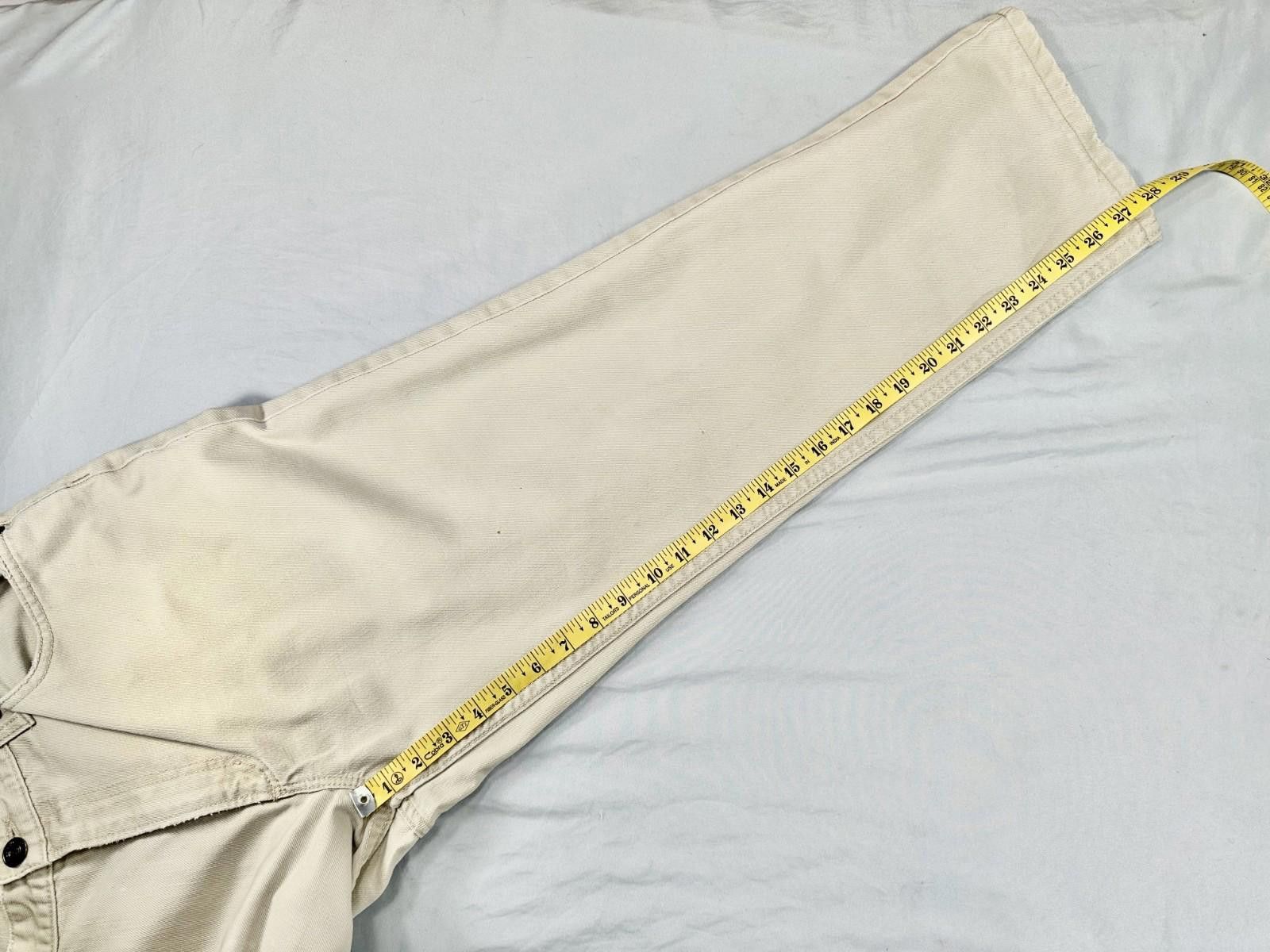 Lands' End Lands End Men's 35 Traditional Fit Tapered Leg Beige Jeans Size US 35 - 5 Thumbnail