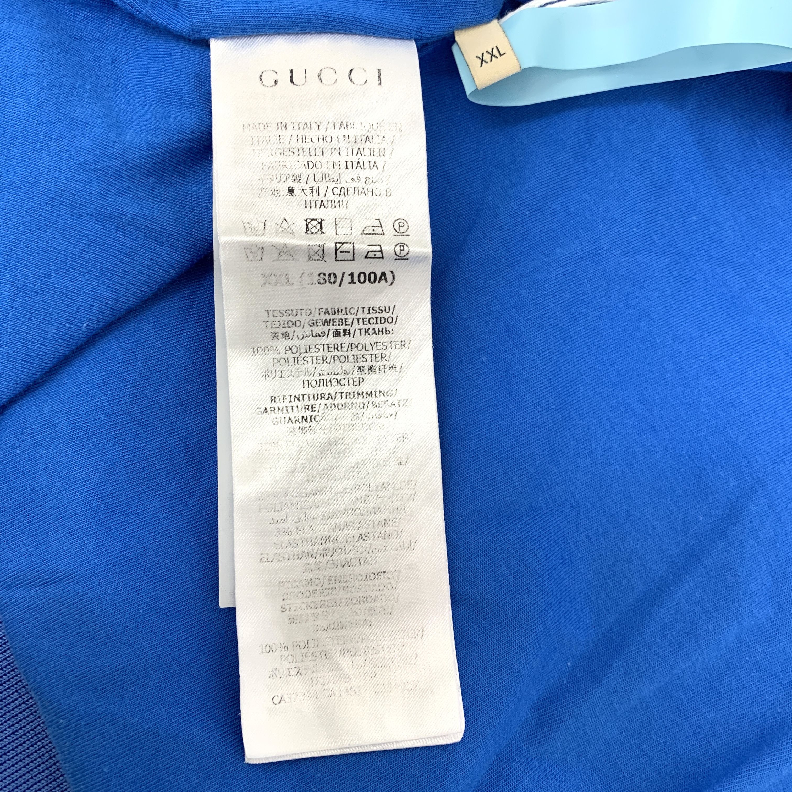 Gucci Gucci Logo Embroidered Zip Jacket Blue (XXL) Size US XXL / EU 58 / 5 - 7 Thumbnail