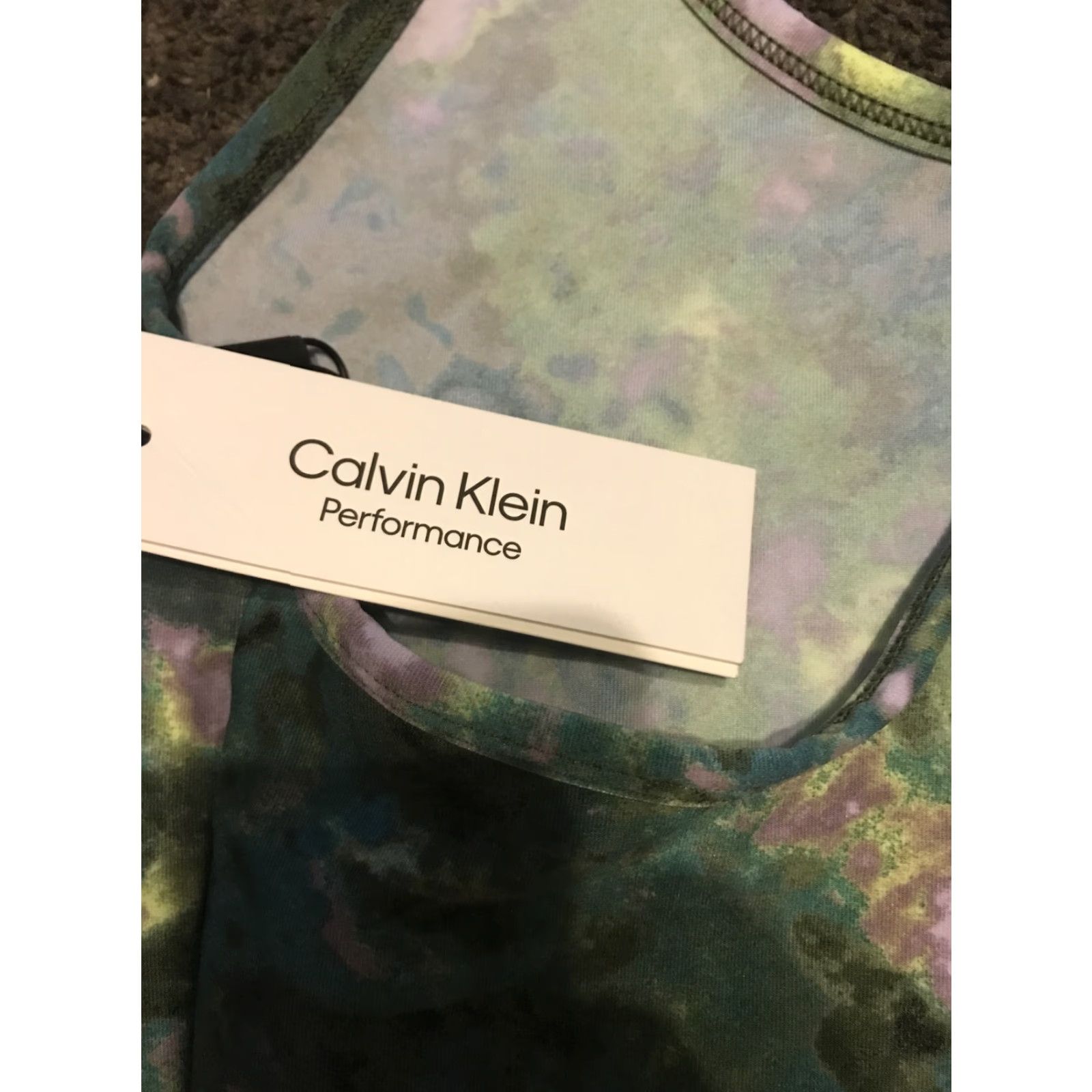 Calvin Klein Calvin Klein Performance Cropped Tank Top M Multicolor Women Sleeveless Racerback Cropped Logo Moisture Wicking Activewear Size M / US 6-8 / IT 42-44 - 4 Thumbnail