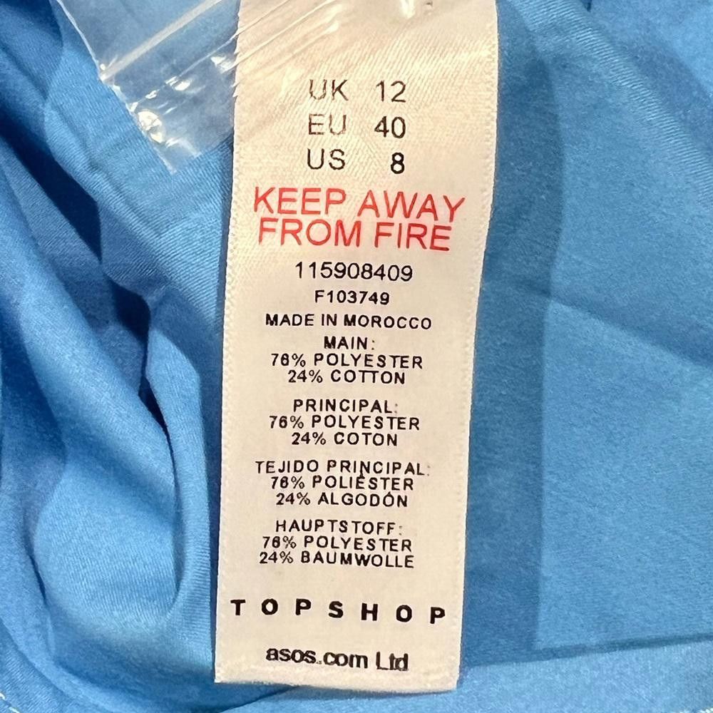 Topshop NWOT Topshop sleeveless open back shirt in blue Size M / US 6-8 / IT 42-44 - 3 Thumbnail