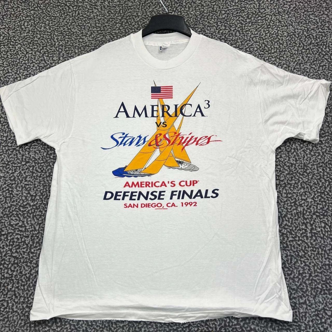 Hanes Vintage America's Cup Shirt Men XL White Beefy Deadstock Size US XL / EU 56 / 4 - 1 Thumbnail