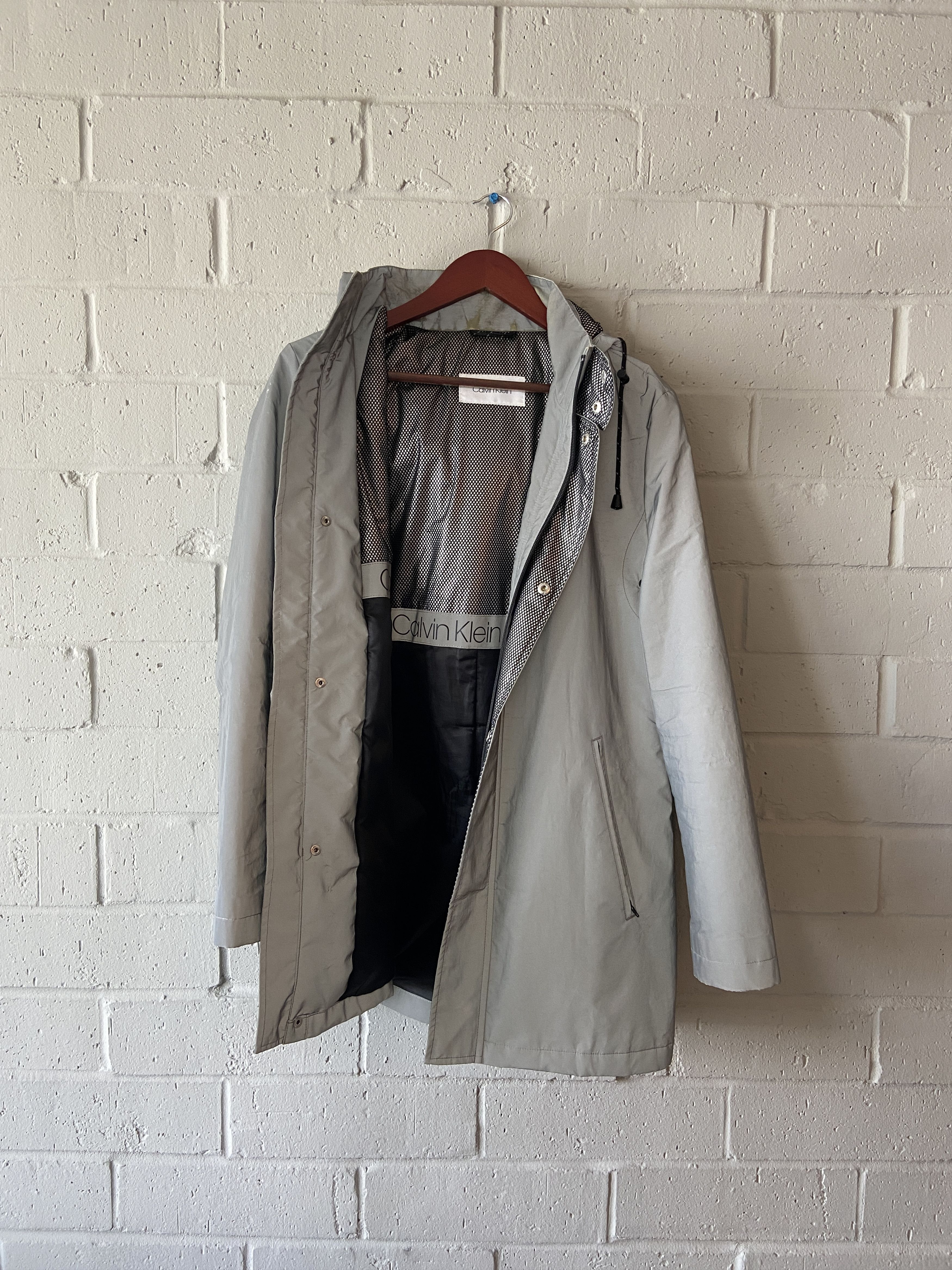 Calvin Klein Calvin Klein Retroreflective Silver Rain Coat Size US S / EU 44-46 / 1 - 5 Thumbnail
