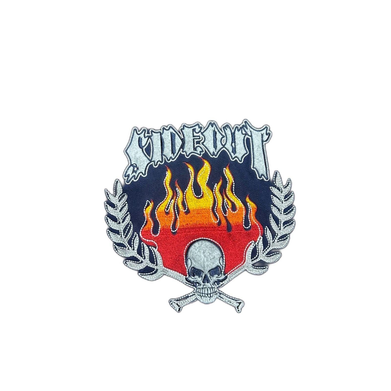 Vintage Vintage Y2K Streetwear Flaming Skull Sideout Hoodie Blue Sma Size US S / EU 44-46 / 1 - 2 Thumbnail