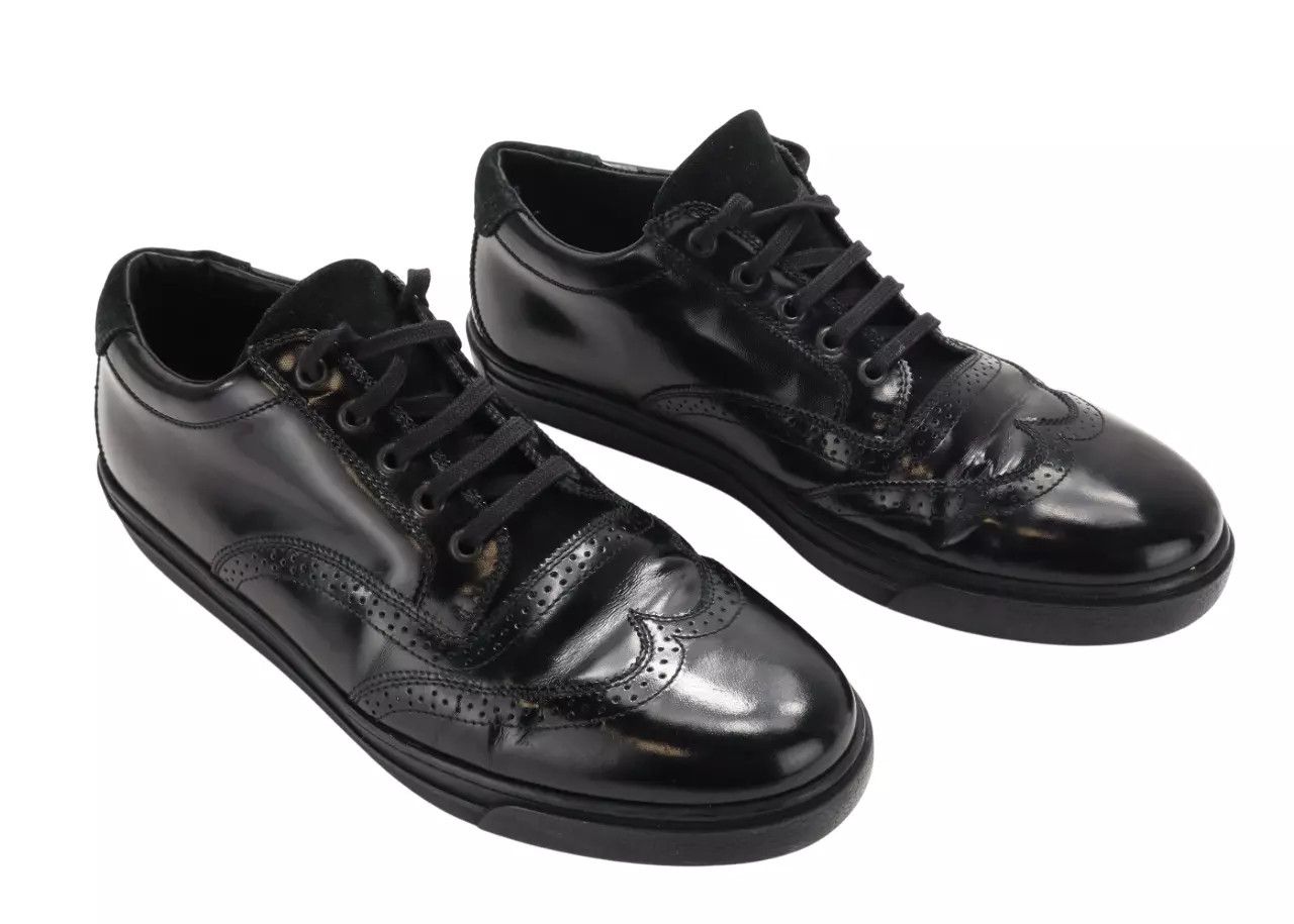 Giorgio Armani GIORGIO ARMANI Shoes Men's EU 43 Black Leather Almond Toe Size US 10 / EU 43 - 1 Thumbnail
