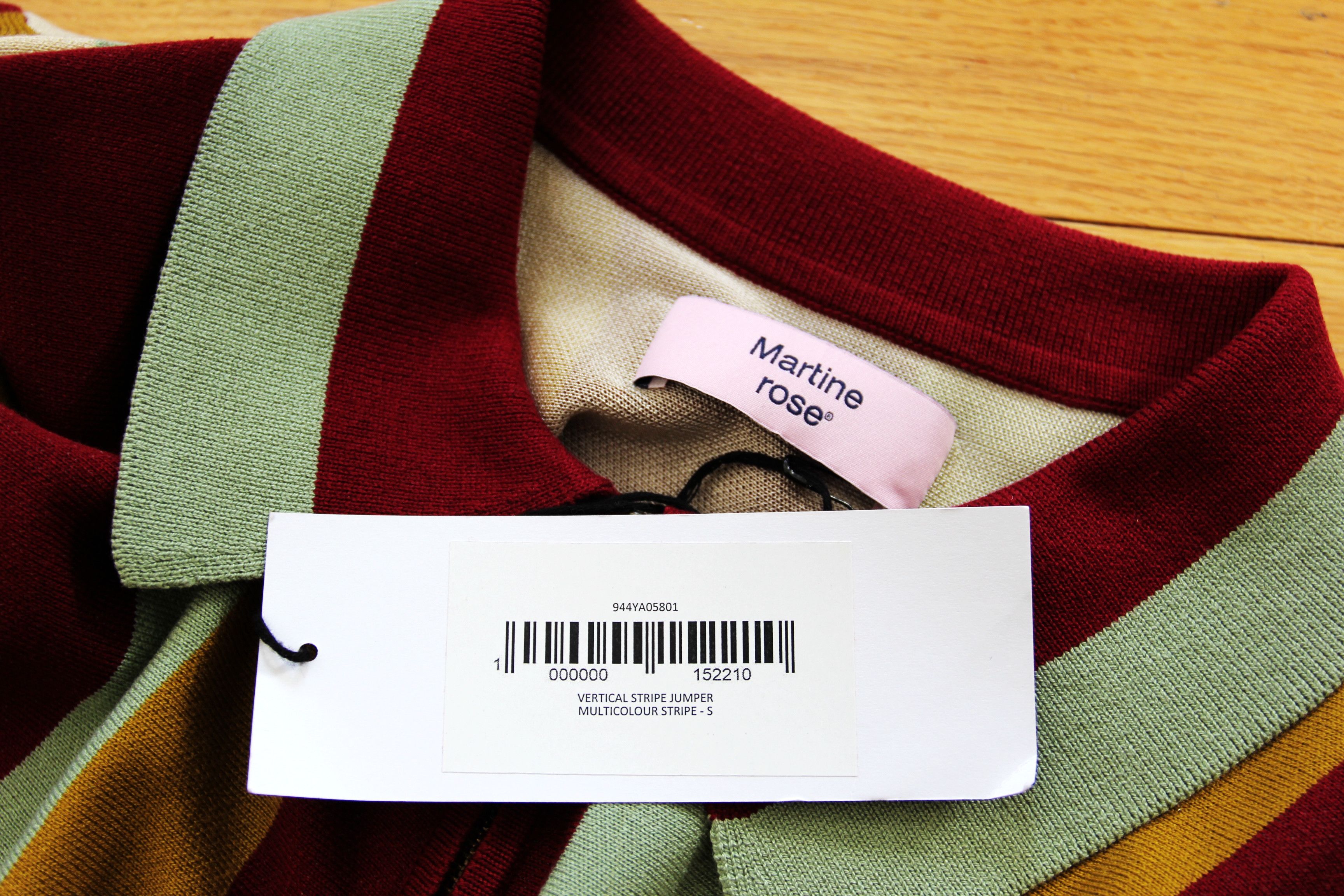 Martine Rose BNWT AW24 MARTINE ROSE SAME SAME VERTICAL STRIPE SWEATER S Size US S / EU 44-46 / 1 - 8 Thumbnail