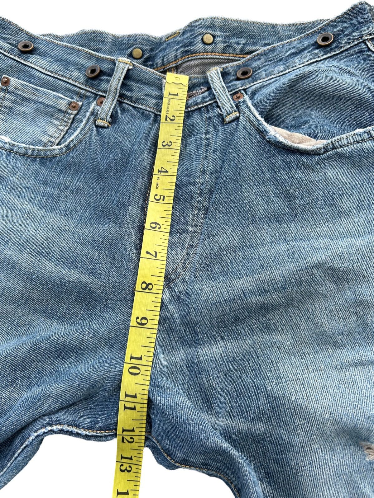 Japanese Brand × Kapital × Vintage Edwin Selvedge Buckle Back Distressed Denim Jeans Size US 29 - 22 Thumbnail