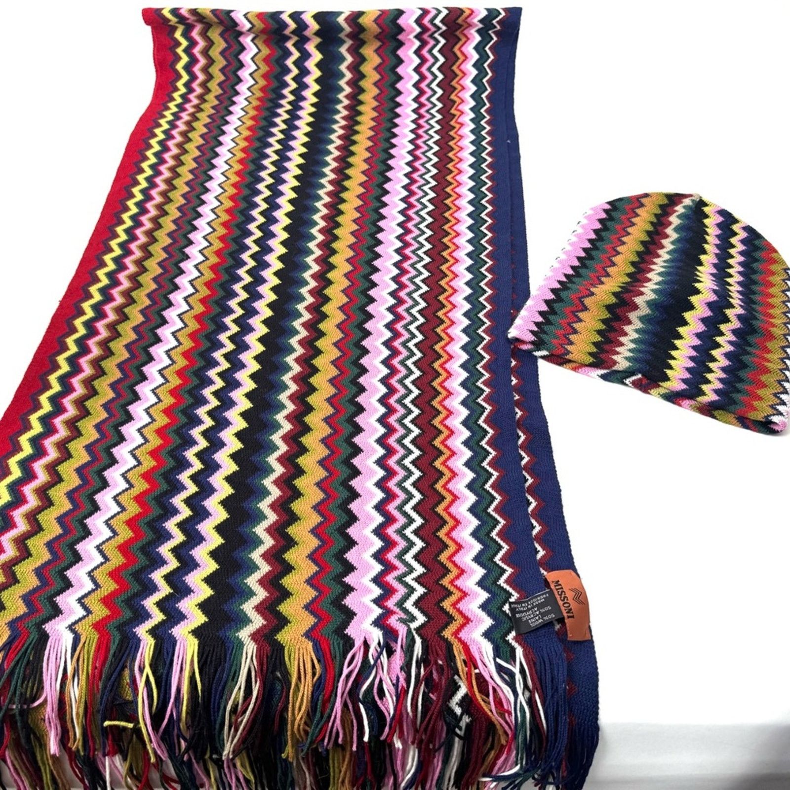 Missoni Missoni beautiful flames stitch one size hat and scarf Size ONE SIZE - 2 Thumbnail