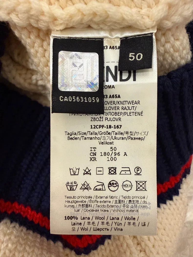 Fendi Fendi Embroidered Knit Sweater Size US M / EU 48-50 / 2 - 4 Thumbnail