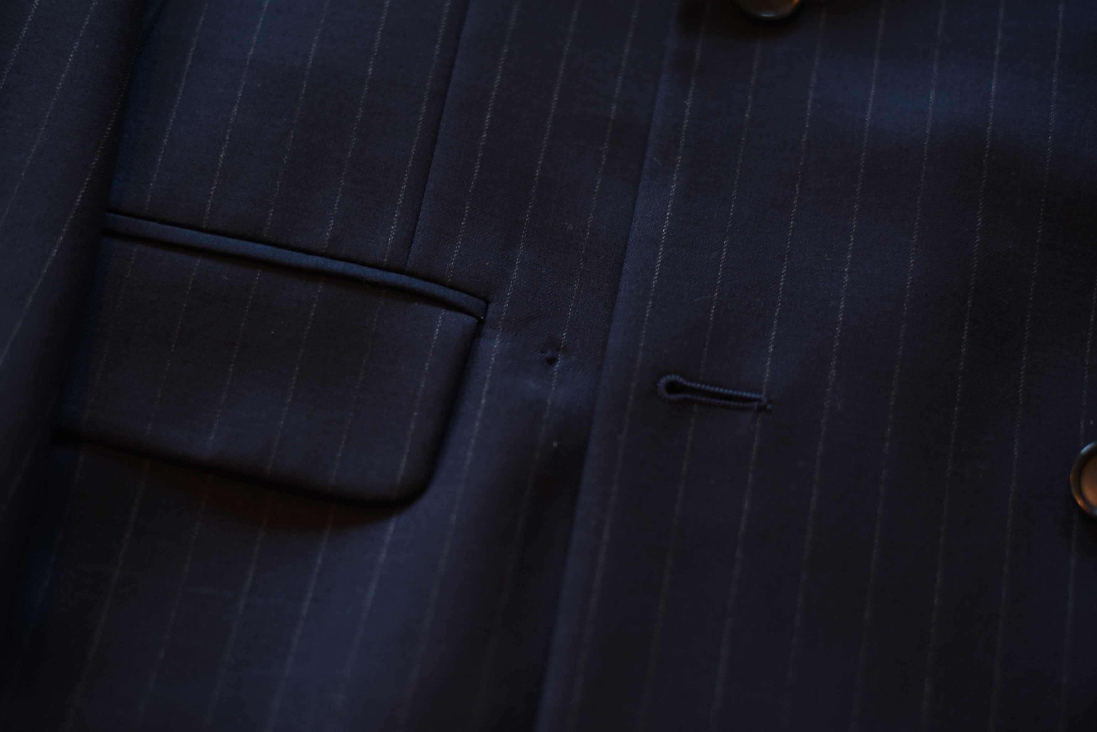 J. Press J Press Double Breasted Blazer Navy Chalk Stripe 38 Husbands Size 38R - 6 Thumbnail