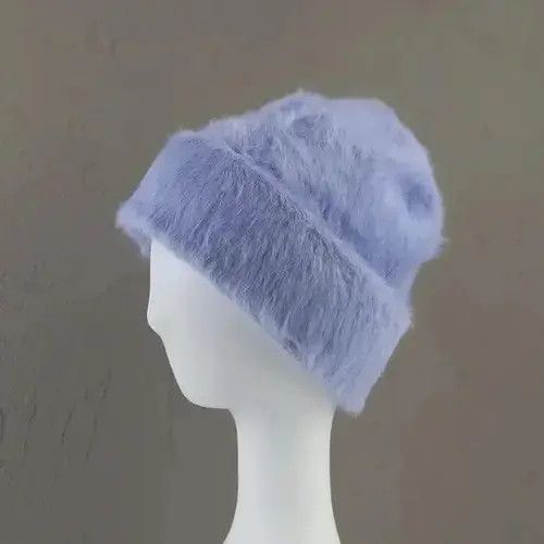 Handmade × Japanese Brand Fashion Fluffy Rabbit Fur Beanie Hat Size ONE SIZE - 1 Thumbnail
