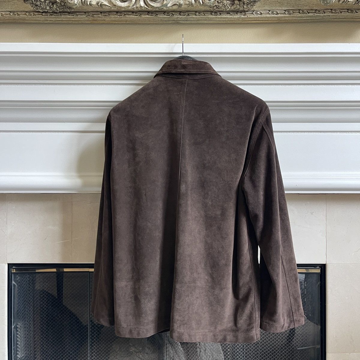 Drake's Drake’s Brown Heavyweight Suede Five-Pocket Chore Jacket Size US M / EU 48-50 / 2 - 2 Thumbnail