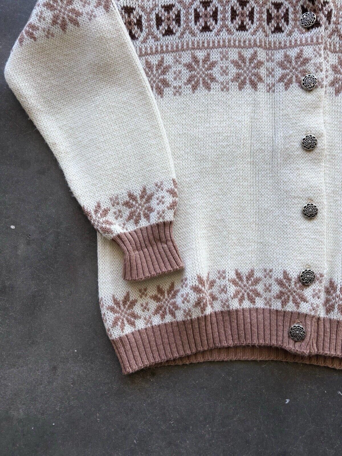 Vintage Vintage 70s 80s Montana Woolen Shop Button Up Sweater Sz 40 Size M / US 6-8 / IT 42-44 - 3 Thumbnail