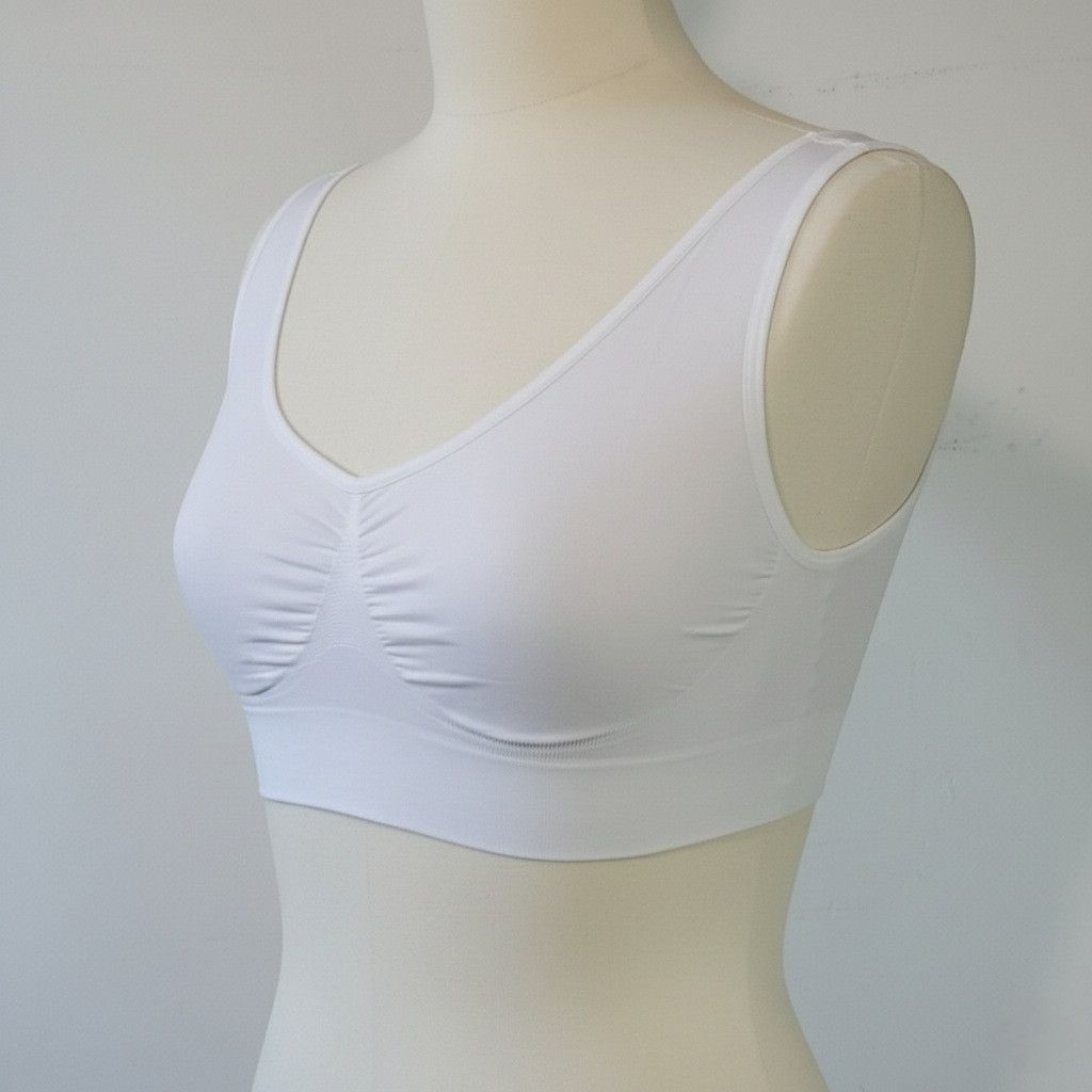 Other Freedom Size S/M NEW 3 Bras Set White Black Beige Stretchy Size ONE SIZE - 4 Thumbnail