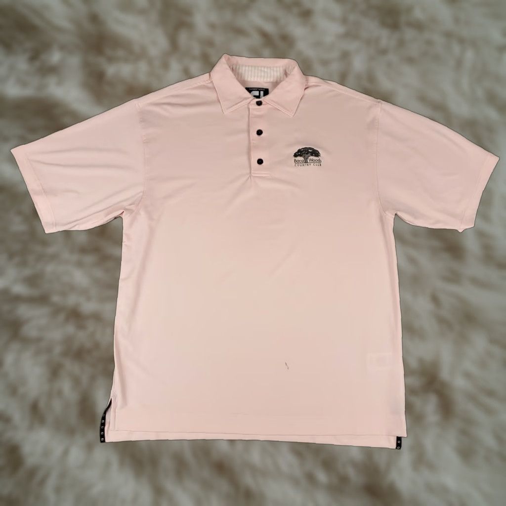 Footjoy FJ FootJoy Polo Shirt Mens Size Medium Pink Golf Casual Short Sleeve Size US M / EU 48-50 / 2 - 1 Thumbnail