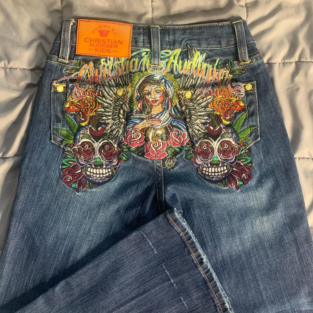Christian Audigier jeans/ Waist 24/Length 29