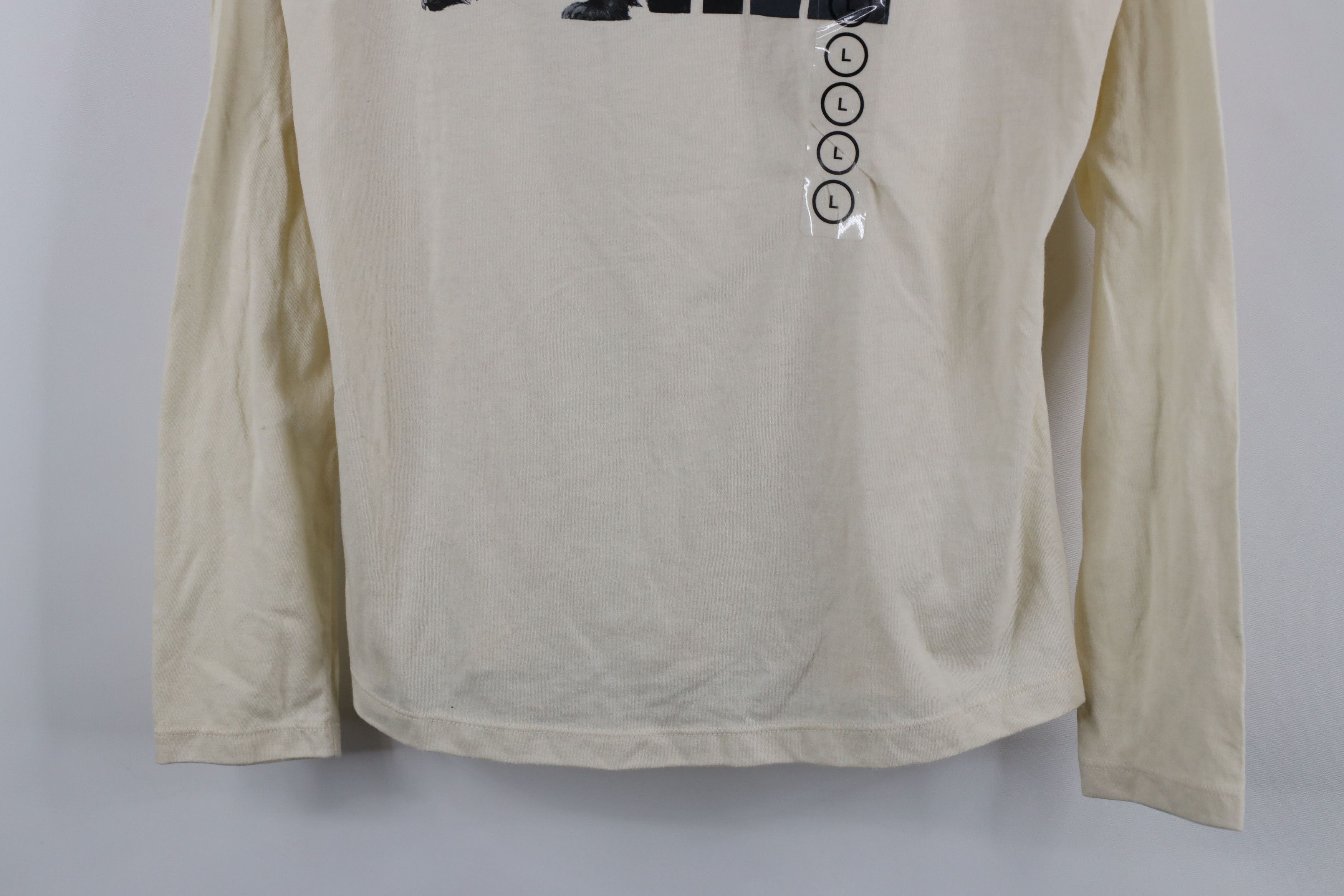 The North Face × Vintage New The North Face Bear Logo Long Sleeve T-Shirt Cream Size L / US 10 / IT 46 - 3 Thumbnail