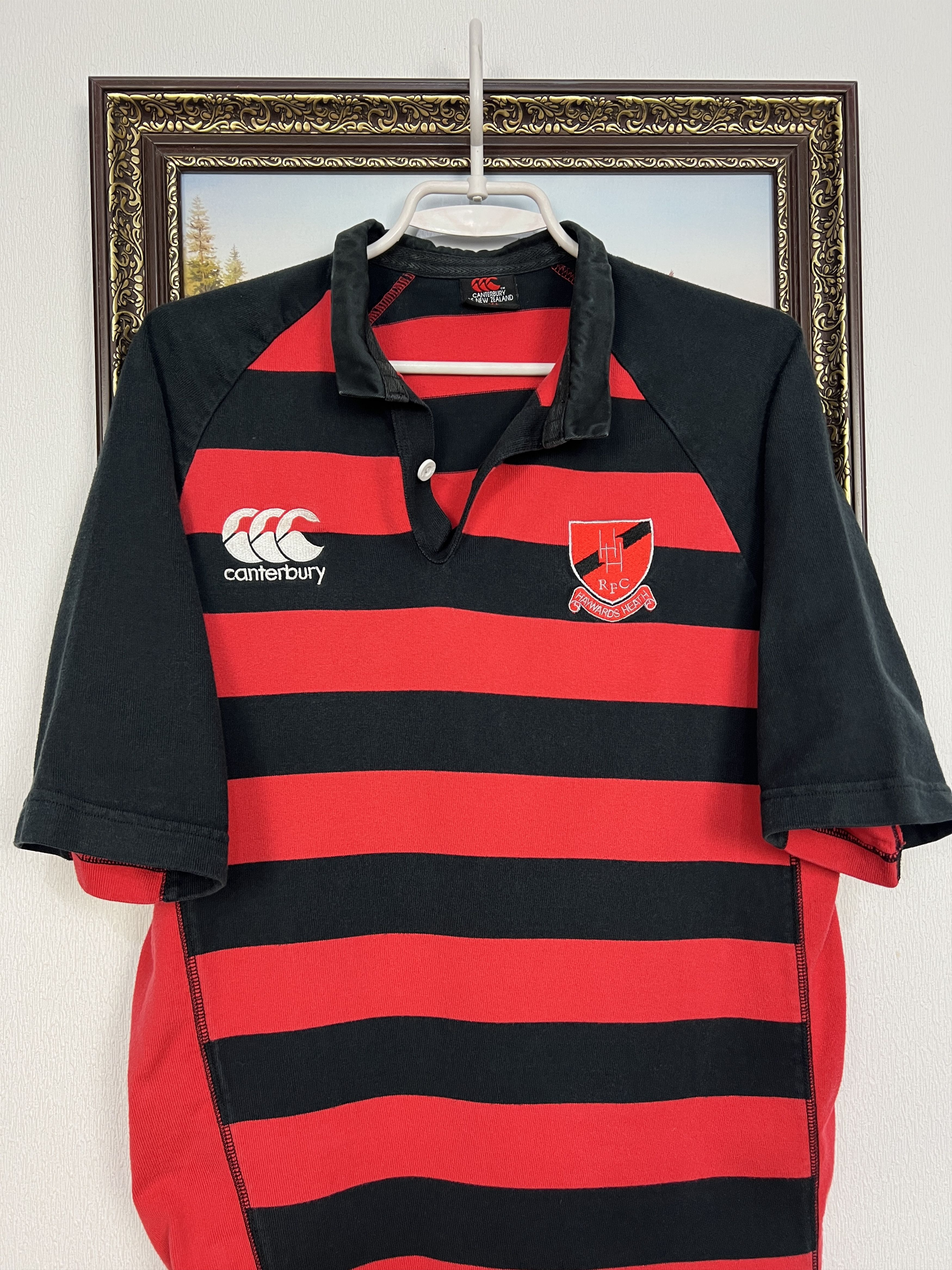 Canterbury of New Zealand Vintage 90's Haywards Heath Match Worn Rugby Jersey Trikot Size US L / EU 52-54 / 3 - 2 Thumbnail