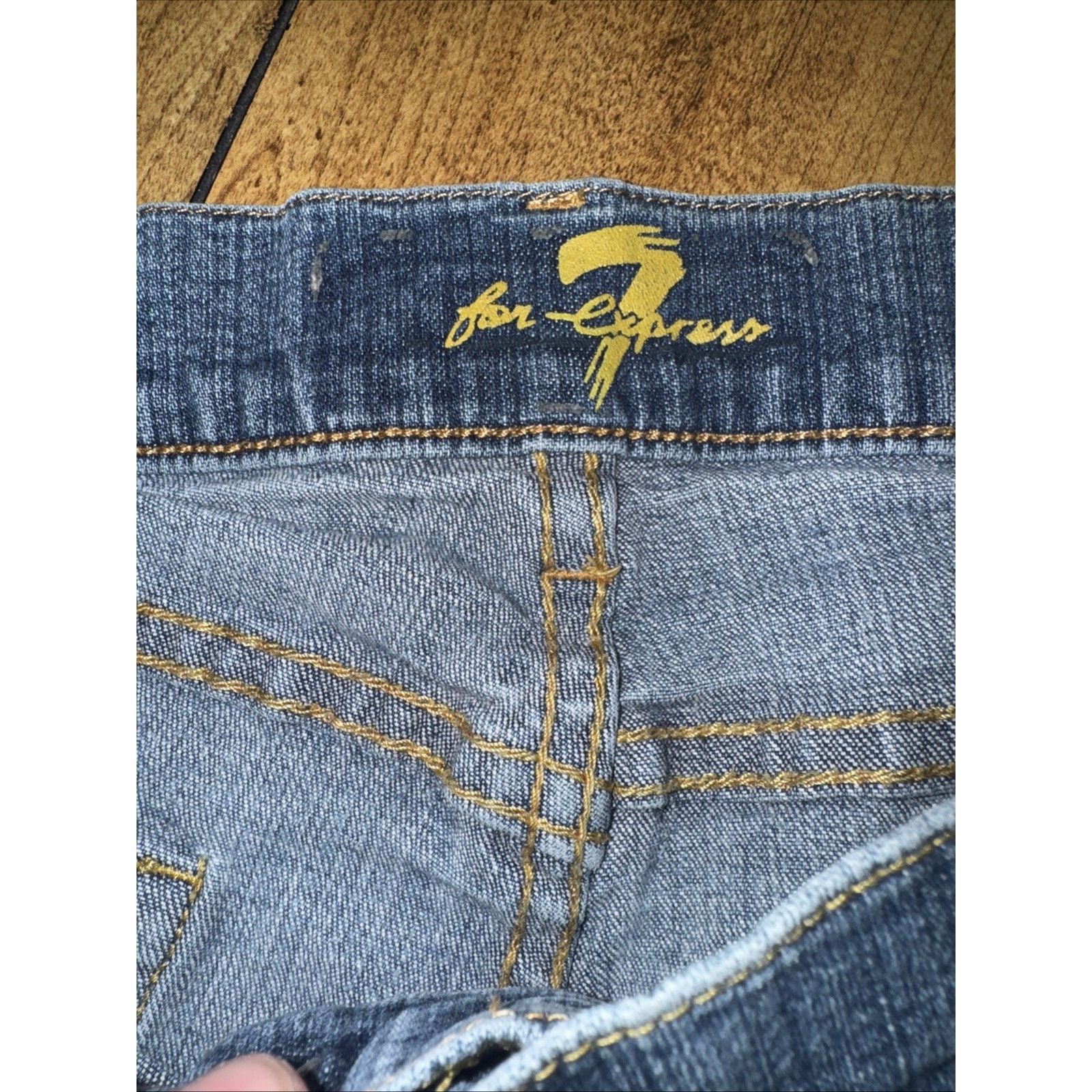 7 For All Mankind Express 7 For All Mankind Flared Jeans Blue Low Rise Y2K Size 30" / US 8 / IT 44 - 3 Thumbnail