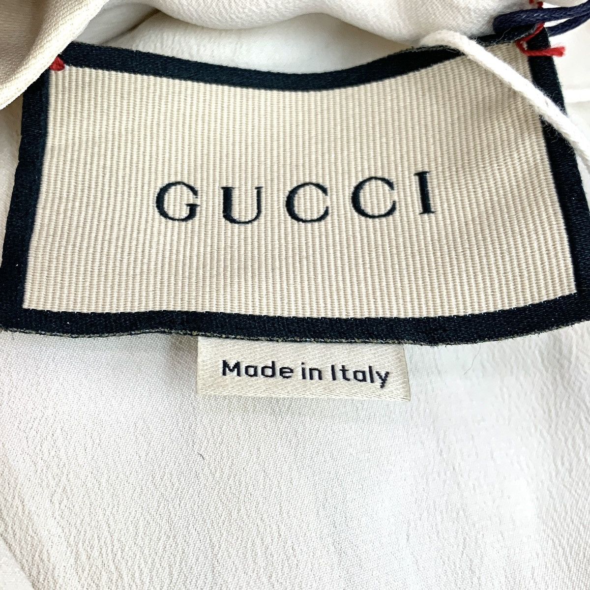 Gucci Gucci Off-white Pleated Silk Short Sleeve Dress K26WX Size XS / US 0-2 / IT 36-38 - 5 Thumbnail