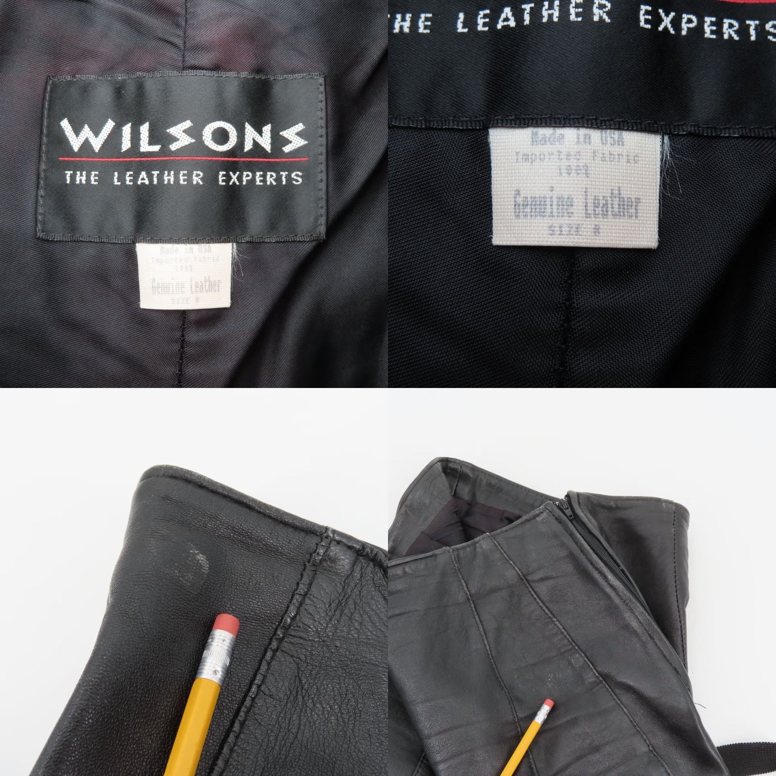 Vintage VINTAGE Wilsons Leather Women 8 Stirrup Pants Black Leather Straight Front 30" Inseam Size 30" / US 8 / IT 44 - 8 Thumbnail