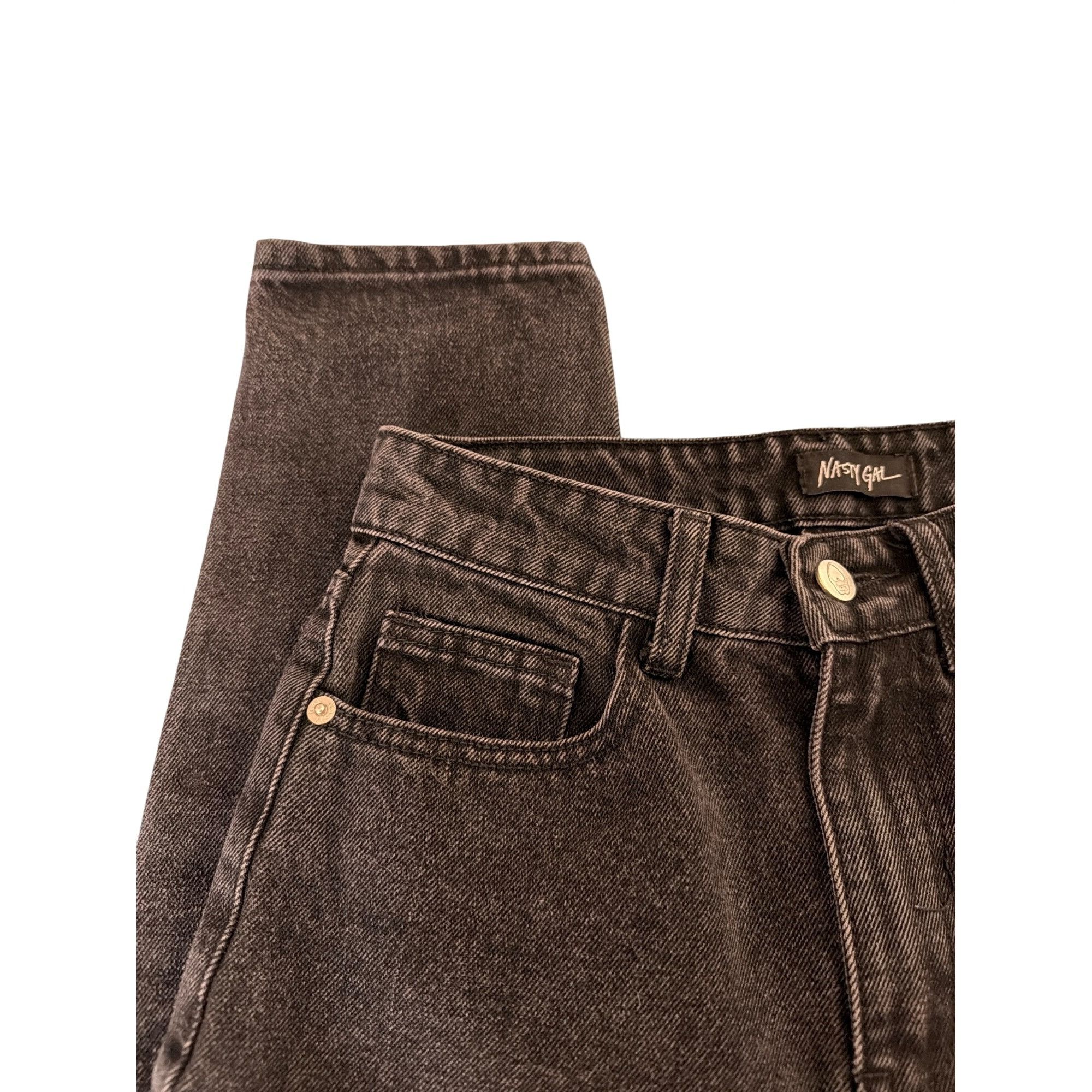 Nasty Gal Nasty Gal Black High Rise Skinny Jeans Cotton Blend Size UK Size 26" / US 2 / IT 38 - 2 Thumbnail