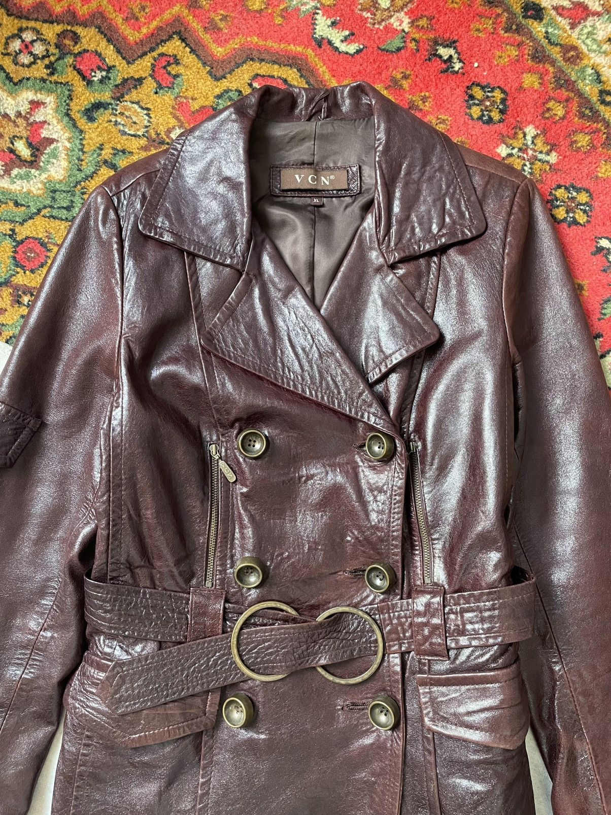 Number (N)ine Leather double breasted y2k leather opium jacket Size US M / EU 48-50 / 2 - 2 Thumbnail