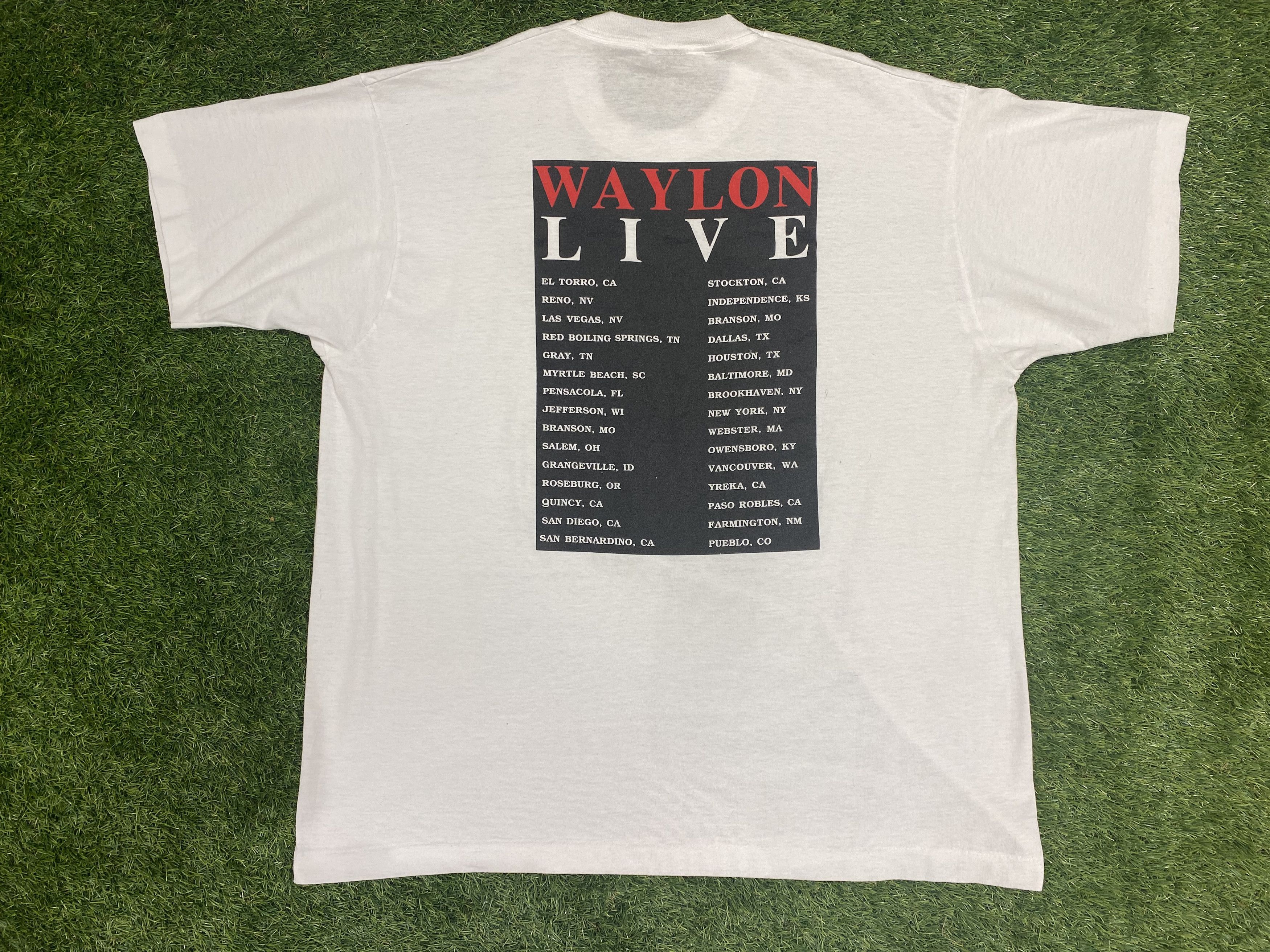 Other 1990 Waylon Jennins Single Stitch Tour Tee Size US XXL / EU 58 / 5 - 2 Thumbnail