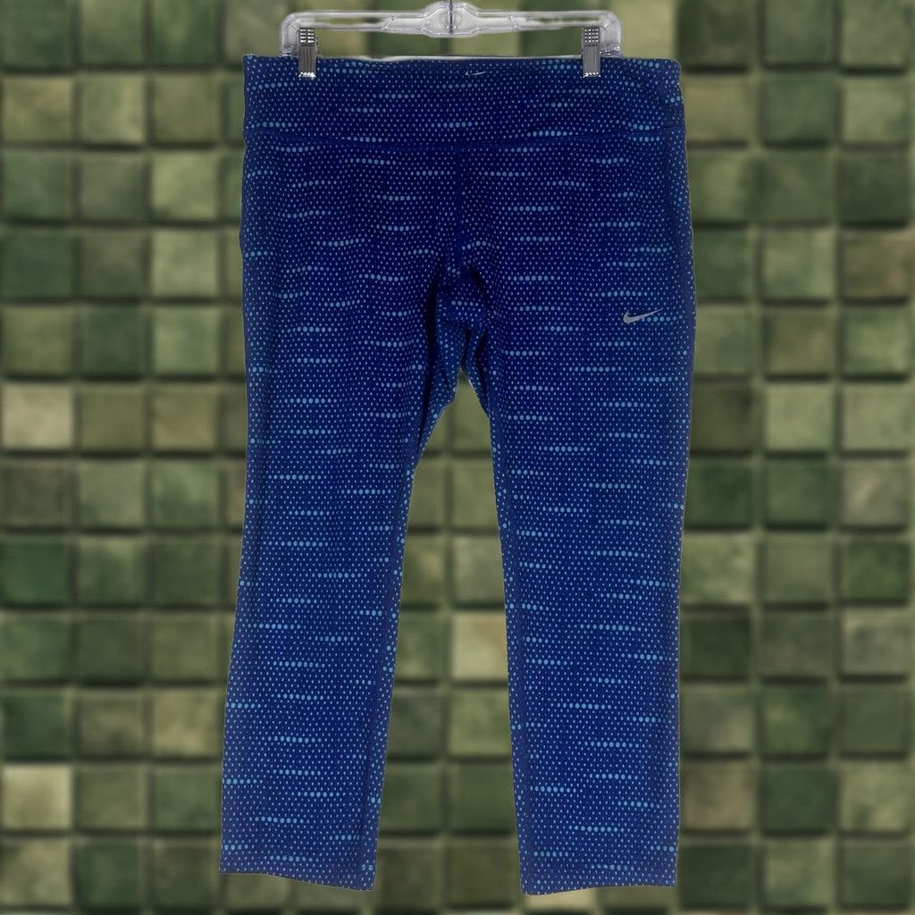 Nike Nike Dri Fit Running Leggings Womens XL Blue Ankle Yoga Sport Athleisure Pockets Moisture Wicking Reflective Adventure Size 40" / US 18 - 1 Thumbnail