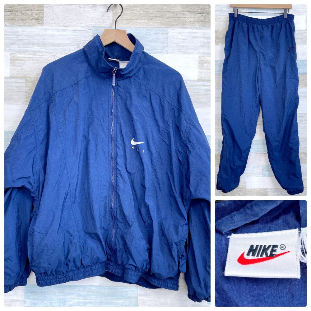 Image of Nike Air Jordan Vintage Nylon Track Suit Blue Men Large