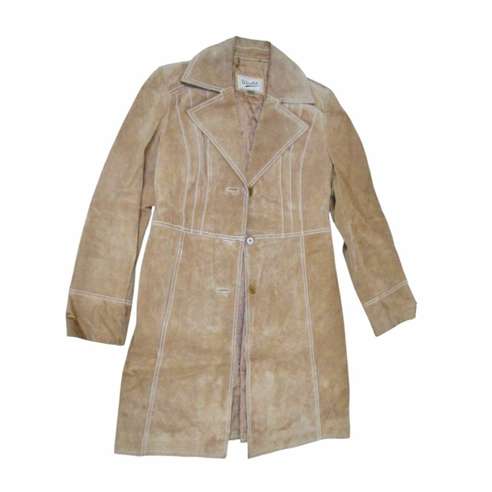 0 Vintage Winlet Tan Suede Mid-length Coat Size XL / US 12-14 / IT 48-50 - 1 Thumbnail