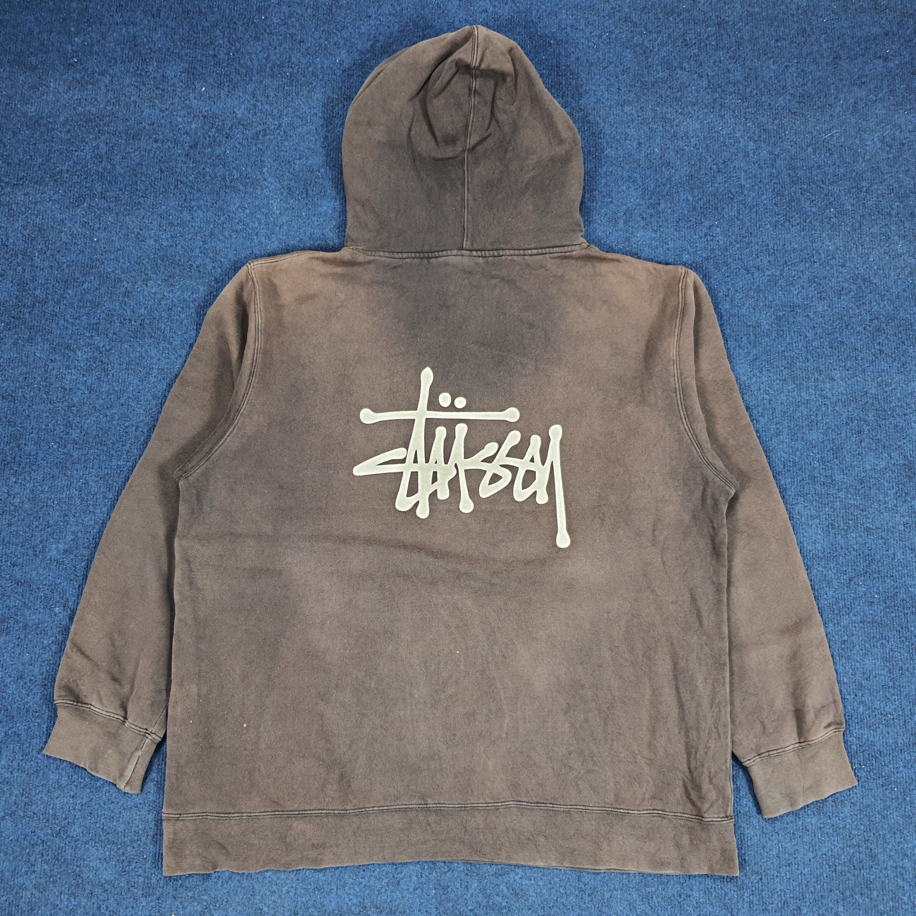 Stussy × Vintage Vintage Stussy Spell Out Custom Back Logo Hoodies Size US XL / EU 56 / 4 - 3 Thumbnail
